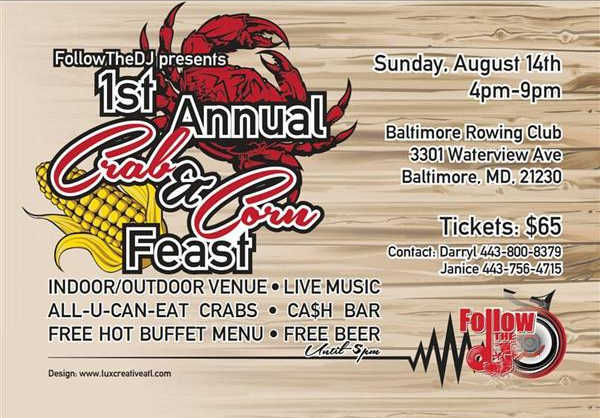 Crab and Corn Feast comes to Baltimore, MD in August